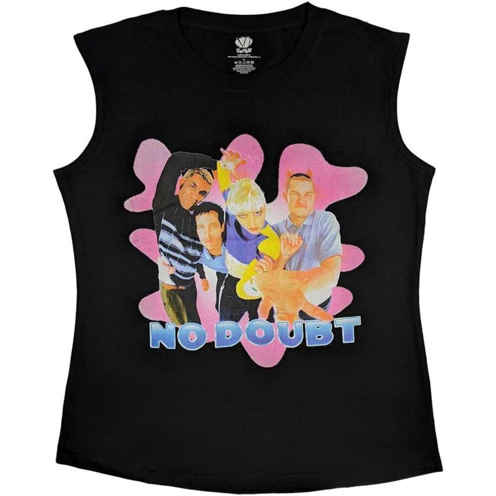 No Doubt Womens/Ladies Horns Sleeveless T-Shirt / Black